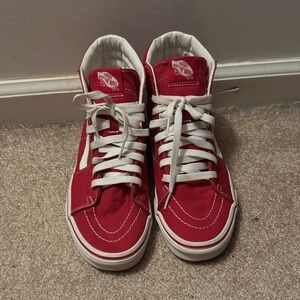 Red Hi Top Vans